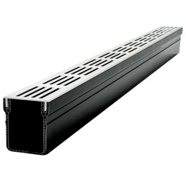 Latakas Slimline su Aluminum silver grotelėmis L-1m 